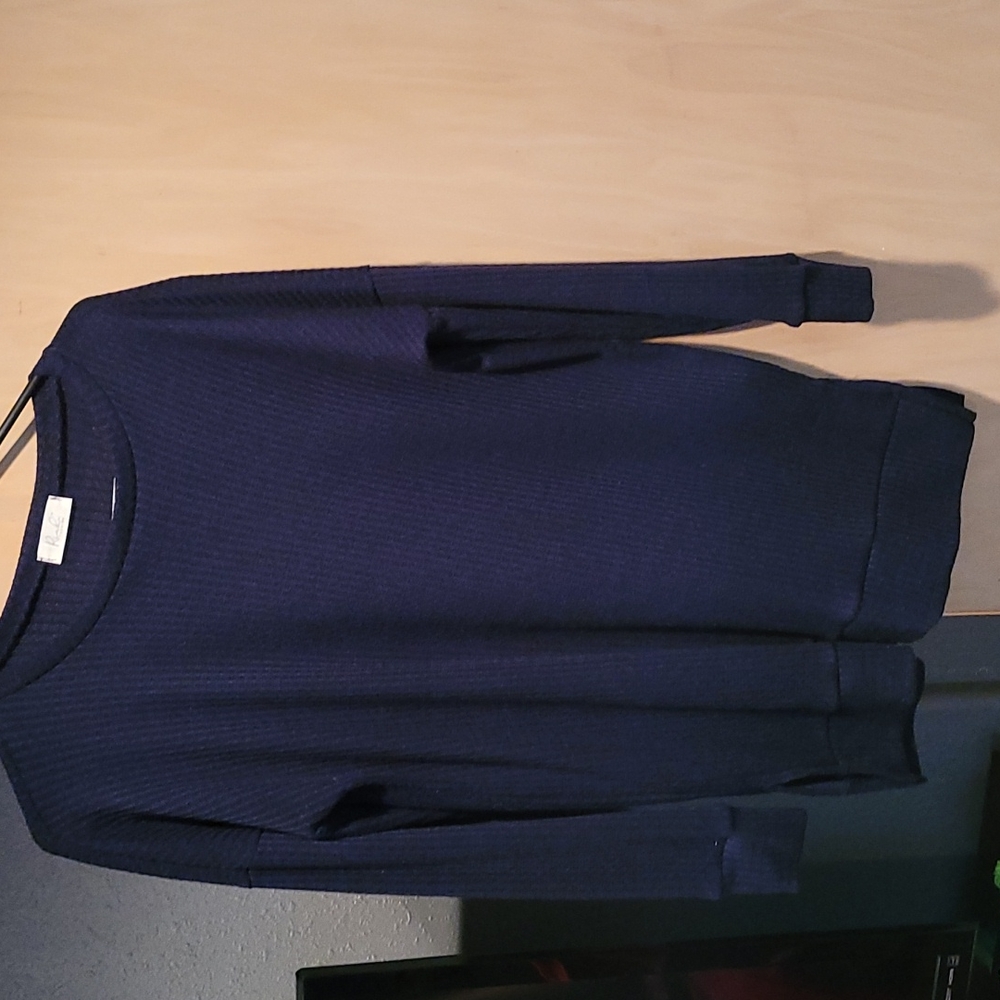 Navy blue thermal sweater